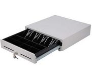 Cina White POS / ECR Manual Laci Kas, Portable Lockable Cash Box Dengan Slot perusahaan